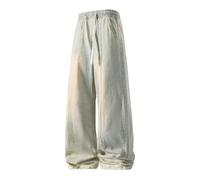 Genérico Jeans de mezclilla clásicos para hombre para un estilo casual y Streetwear de moda, beige, 3XL