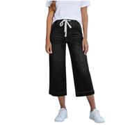 Genérico Jeans para Mujer Stretch Chic Moda Pantacourt 7/8 Stretch para Mujeres Pantalones de Verano Destroyed Pantalones de Ocio Ligero Pantalones Cortos 3/4 Pantalones para Mujer de Talle Alto