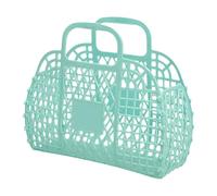 Genérico Jelly Basket Bag - PP 24x21x9.5cm | Tote Bag Mesh For Toy Storage with Lightweight Design, Summer Fashion Accessory, Trendy Reusable Easter Basket Handbags | Beach Wedding Concert Outdoor