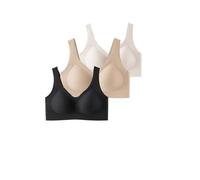 Genérico Jelly Bra,Seamless Soft Comfort Jelly Strip Wireless Bra,Jelly Bras for Women with Support and Lift (3PCS-E,XXL)