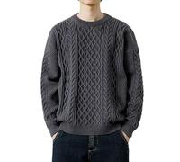 Genérico Jersey Canalé Hombre, Jersey Hombre Casual, con Diseño De Agujeros Y Corte Oversized Estilo Retro Y Versátil Suéter Sweater Tejido Cálido Ideal para Looks Casuales O Días Fríos