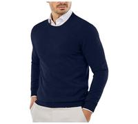 Genérico Jersey Canalé Hombre, Jersey Hombre Invierno, En Color Sólido Diseño Minimalista Y Ajuste Cómodo Sweater Sweater Tejido Cálido Ideal para Looks Casuales O Días Fríos