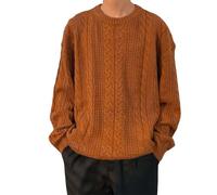 Genérico Jersey Cuello Redondo Hombre, Sweater Hombre, con Diseño De Agujeros Y Corte Oversized Estilo Retro Y Versátil Suéter Fit Cómodo Jersey Ideal para Uso Diario O Estilo Casual