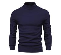 Genérico Jersey Cuello Vuelto Hombre, Jersey Punto Hombre, con Cuello Alto Jerséis Suéter Sudadera Delgado De Manga Larga Informal Sweater Básico Color Sólido Otoño Suéter De Punto De Casual