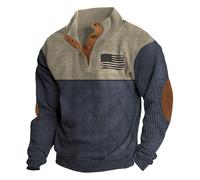 Genérico Jersey de cuello para hombre Sudadera con capucha Jesús medieval Sudadera con capucha gótica de Pascua, media cremallera y sin capucha Capa de base cálida para otoño Jersey de trabajo, azul