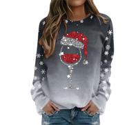 Genérico Jersey de Navidad para Mujer Sudadera Navideña sin Capucha Jersey de Navidad Mujer Ugly Christmas Sudadera pull Noel Familia polar Invierno Drole Pull Moche de Noel para Rigolo
