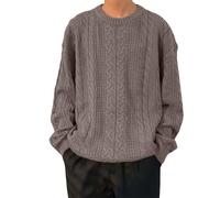 Genérico Jersey Hombre Cuello Redondo, Suéter Hombre Manga Larga, Contrastantes Manga Larga Y Corte Relajado Estilo Retro Jersey Fit Cómodo Jersey Ideal para Uso Diario O Estilo Casual