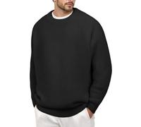 Genérico Jersey Hombre Invierno, Pullover Hombre, con Diseño De Agujeros Y Corte Oversized Estilo Retro Y Versátil Suéter Ajuste Relajado Cómodo Pullover para Capas O Looks Casuales