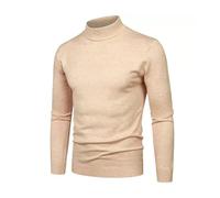 Genérico Jersey Hombre Manga Larga, Jersey Punto Hombre, con Cuello Alto Jerséis Suéter Sudadera Delgado De Manga Larga Informal Sweater Básico Color Sólido Otoño Suéter De Punto De Casual