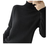 Genérico Jersey Mujer con Cuello Alto- Jersey De Mujer Invierno- Manga Larga Cuello Alto Grueso Línea Gruesa Suéteres De Cachemira Clásico Moda Sólido Elástico para Otoño Cálido Punto Pullover Tops