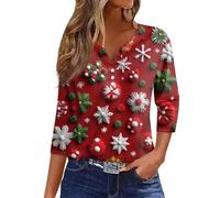 Genérico Jersey Navidad Mujer Sudadera Navidad - Hortera Ugly Sweater Polar Ropa Impresión Blusa Feo Camiseta Print Funny Mulher Fiesta Xmas Suéter Punto Invierno Tops Rojo L