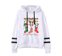 Genérico Jersey Navideño Jersey Navideño Mujer Sudadera Navidad Mujer Cena de Navidad Suéter Super Adorable con Estampado De Ciervo Y Perro