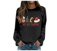 Genérico Jersey Navideño Jersey Navideño Mujer Sudadera Navidad Mujer Estilo Casual Diario Sudadera De Invierno De Moda con Estampado Festivo
