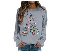 Genérico Jersey Navideño Jersey Navideño Mujer Sudadera Navidad Mujer Estilo Casual Diario Super Suave Loungewear para Estar en Casa Abrigada Invierno Oversize Esencial para Fiestas
