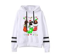 Genérico Jersey Navideño Jersey Navideño Mujer Sudadera Navidad Mujer para Las Fiestas Suéter con Estampado De Perro Manga Larga Holgada