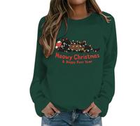 Genérico Jersey Navideño Mujer Elegante Suéter Navideño De Punto Christmas Sweater Woman Funny Sudadera Algodón Sudaderas Navideñas para Cuello Suéter De Punto De Top Invierno