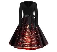 Genérico Jersey Navideño Pareja, Navidad Unisex Tallas Grandes Vestir Largos Mujer Noel Winter Familias Santa Navideños Casual Jumper Sudaderas Punto Traje Mama Noel, Vestido Mujer Elegante, S