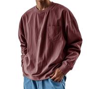 Genérico jersey rojo V hombres otoño y invierno ocio viajes deportivos a cuadros Slim Fit Long Sleeve Sweater Top con suéter térmico para hombre, rojo, XL