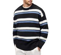 Genérico Jersey Vestir Hombre, Suéter Hombre Invierno, Contrastantes Manga Larga Y Corte Relajado Estilo Retro Jersey Tejido Transpirable Sweater para Uso Diario O Estilo Casual