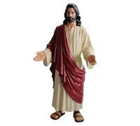 Genérico Jesucristo Estatua | Religious Wearing a Robe Sculpture with Open Arms | Jesús Open Arms Blessing Statue | for Desk Prayer Holiday Party Offices Home Living Room Mantel