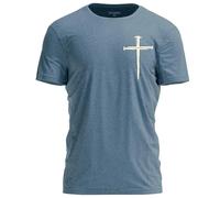 Genérico Jesús camiseta de manga corta para hombre impresión cruzada Oversize estilo gótico Y2K camisa hawaiana para hombre deportivo y ligero tops transpirable formal camisetas de negocios, azul