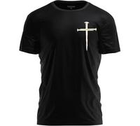 Genérico Jesús camiseta de manga corta para hombre impresión cruzada Oversize estilo gótico Y2K camisa hawaiana para hombre deportivo y ligero tops transpirable formal camisetas de negocios, Negro