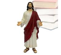 Genérico Jesús Christ Statue, Religious Blessing Sculpture, Open Arms Figurine, Detailed Resin Craft Spiritual Decor for Prayer Use Home Living Room Office Desk Mantel Holiday Faith Decor