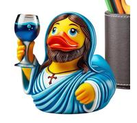 Genérico Jesus Duck,3.5-Inch Portable Jesus Duck Figurines | Desk Sculpture, Miniature Animals, Home Decor, Christian Decoration for Housewarming Birthdays