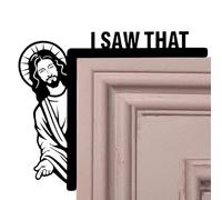 Generico Jesús, esa jamba de la que te veo, ese signo de Jesús, 3angular con marco de madera creativa y divertida, decoración de esquina para de c