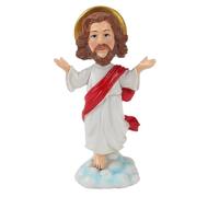 Genérico Jesus Ornament - Collectible Dashboard Resin Figure For Inspirational Display | Resin Material with Spring Motion Design Calm Decorative Accent Suitable For Bedroom Study Room