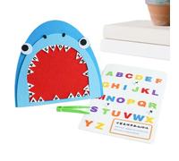 Genérico Jeu Alphabet feutrine | Requin 3-6 anss Alphabet-Matching-Spiel
