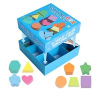 Genérico Jeu De Tri De Couleurs Pour Tout-Petits | Boîte En Bois Avec 9 Compartiments | Jouet Éducatif Pour Reconnaissance Des Formes Et Couleurs, Motricité Fine Garçons Filles