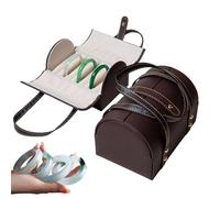 Genérico Jewelry Box - 7-Compartment Bangle Case,17.5x12x11cm Versatile Storage Jewelry Case, Smooth Scratch Defense For Earrings Rings Home Office Everyday Drawer Desk Travel Women Holiday Birthday