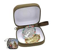 Generico Jewelry Box - PU Leather, 2,75 x 2,75 in Storage Organizer Compartmentalized Design | Two-Way Zipper Secure Mini Case, Coin Case For Travel, Daily Use, Home Organization, Commuting, Gift