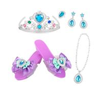Genérico Jewelry Dress Up Play Set - 5-piece Girls Role Play Kit Abs | Princess Dress Up Shoes Set For Playtime Birthday Carnival Halloween Stage Performances Recital School Event