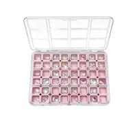 Genérico Jewelry Organizer Box, Nail Storage Case, Grid Compartment Holder, Portable Storage Design 48 Slot Box for Craft Travel Office Beads Girls Home Bedroom Closet School Dorm Use Kit