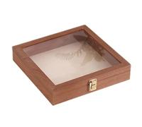 Genérico Jewelry Organizer Box | Wooden Keepsake Storage Box | Multi-Purpose Cash Storage Organizer, Necklace Display Case With Clear Lid For Home Shop Countertop