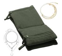 Genérico Jewelry Pouch - Earring Holder Box | Storage Bags with Zipper Portable Rings Pouches for Bracelet, Earrings, Rings, Travel, Party, Business or Celebration Use, 70g