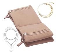 Genérico Jewelry Pouch - Earring Holder Box | Storage Bags with Zipper Portable Rings Pouches for Bracelet, Earrings, Rings, Travel, Party, Business or Celebration Use, 70g