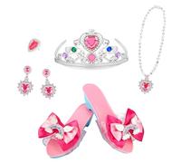 Genérico Jewelry Princess Costume - Pretend Jewelry Toys, Role Play Supplies with Cute, Costume Collection, Pretend Play Kit, Fun Dress Up Items for Birthday Halloween Holiday Recital School