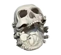 Genérico Jewelry Tray, Skull Trinket Organizer, 5.51x4.53x5.04in Stand Storage Display, Adds Edge to Decoración, Organizes Accessories Neatly for Bedroom, Dorm, Desk, Home, Bathroom, Earrings