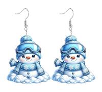 Generico Jirafa joyas Snowman Earrings Acrylic Snowman Earrings Suitable For Women's All Season Parties And Holiday Celebrations Herramientas para hacer joyas, Talla única, Acrylic, Sin piedra