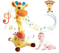 Genérico Jirafa Musical De Peluche, con 10 Melodías Que Repiten Lo Que Dices, Balanceo Interactivo, Juguete para Jugar Boca Abajo para Niños De 6 a 12 Meses, 1, 2, 3, 4, 5 Y 6 Años En Adelante