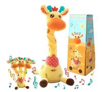 Genérico Jirafa Musical De Peluche, Lindo Baile Interactivo Hablando Cantando Juguete de Jirafa, Peluche Musical Iluminado Que Repite Lo Que Dices (Versión Recargable)