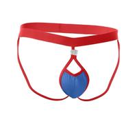 Genérico Jockstrap Hombre Sexy Hebilla Desmontable Ropa Interior Tejido Suave Elástico Transpirable Cinturón Ancho Elástico Cintura Baja Tanga Hombre Sexy Club Club Club para Gay Orgullo Month, azul