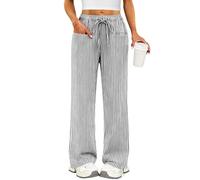 Genérico Jogger Mujer Pantalón Mujer Pantalón Versátil Trousers Rectos Pantalon Cómodo Básicos Ropa Casual Pantalones Ropa Térmicos para Fiesta Gris XL