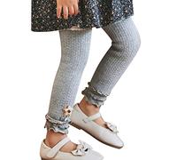 Genérico Jogging Adolescente Niña Niños Bebé Niñas Algodón Polainas de punto Medias Extensible Básico Noveno Pantalones Medias para Primavera Otoño Bajo(Grey,2-4 años)