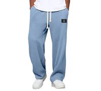 Genérico Jogging Large Homme Pantalón Casual para Hombre, Corte Recto, Cómodo, Transpirable, Suave, Ligero, Ajuste Casual, Para Todos los Días, azul, 3XL
