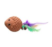 Genérico Jouet À Mâcher - Jeu Amusant En Forme De Hérisson Avec Queue Et Clochette | Jouets De Dentition Chats | Pour Exercice Stimulation Mentale Griffoir Escalade Maison Voyage