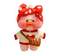 Genérico Jouet Animal en Peluche Canard, Jouet de Canard Jaune en Peluche douce Avec Des lunettes de